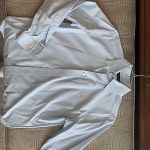 Southern Marsh light blue check button down